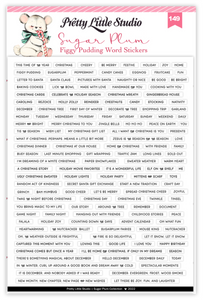 Pretty Little Studio | Sugar Plum - Figgy Pudding Stickers White