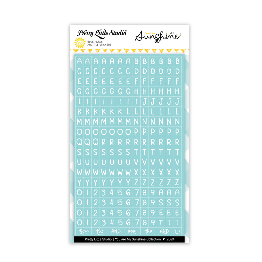 You Are My Sunshine Collection | Blue Moon | Mini ABC Stickers