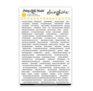 You Are My Sunshine Collection | Chasing Summer | Clear Stickers