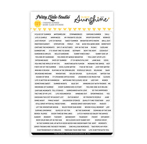 You Are My Sunshine Collection | Chasing Summer | Clear Stickers