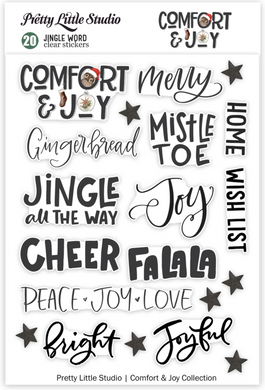 Comfort & Joy | Jingle Words | Clear Stickers