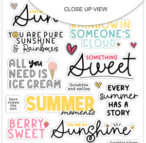 You Are My Sunshine Collection | Something Sweet Words | Clear Stickers