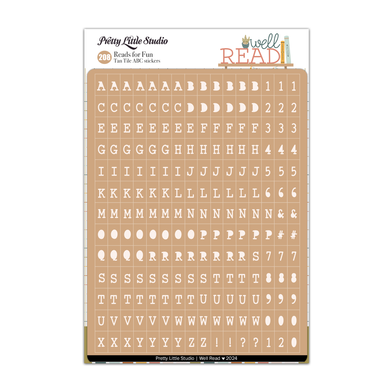 Well Read Collection - Reads for Fun - Tan - Mini ABC Stickers