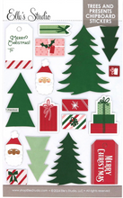 Load image into Gallery viewer, Elle&#39;s Studio | Trees And Presents Chipboard Stickers