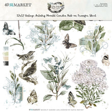 Load image into Gallery viewer, 49 &amp; Market | Vintage Artistry Moonlit Garden Collection | 12x12 Rub-Ons