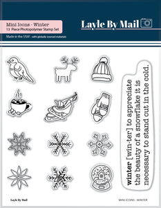 List Builder - Mini Icons - Winter 3x3 Stamp Set