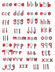 Willy 6x8 Alphabet Stamp Set