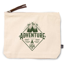 Load image into Gallery viewer, Say Yes to Adventure | Go Bag Canvas Zipper Pouch