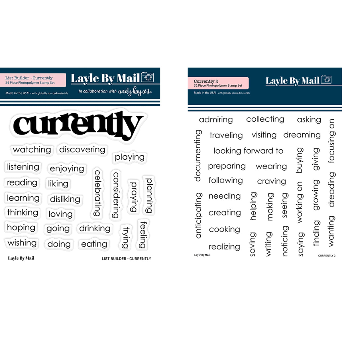 List Builder - Currently Stamp Set Bundle – Layle By Mail
