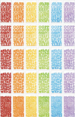 Paper House | Alphabooks Alphabet Stickers - Colorways Serifs