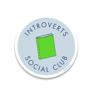 Introverts Social Club Vinyl Sticker