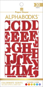 Paper House | Alphabooks Alphabet Stickers - Colorways Serifs