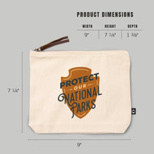 Load image into Gallery viewer, Protect Our National Parks | Go Bag Canvas Zipper Pouch