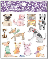 Watercolor Dogs Stickers