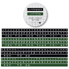 Load image into Gallery viewer, Embossed Letters Kiss Cut PET Tape - Black and Green