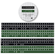 Embossed Letters Kiss Cut PET Tape - Black and Green