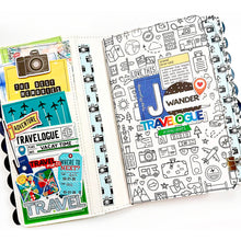 Load image into Gallery viewer, Document Your Adventures Far &amp; Wide Traveler's Notebook Project Kit