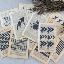 Load image into Gallery viewer, Mark Making Vintage Book Page Pack- Collage and Journal Supplies