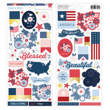 Load image into Gallery viewer, Flags &amp; Frills - 6x12 Cardstock Stickers