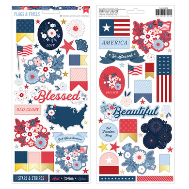 Flags & Frills - 6x12 Cardstock Stickers