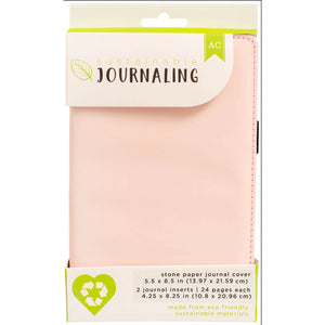 Sustainable Journaling Pale Pink Traveler's Notebook