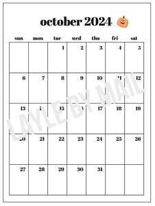 Layle By Mail | October 2024 6x8" Cardstock Calendar