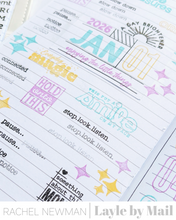 Load image into Gallery viewer, 2026 About Last Month - 6x8 Stamp Set - INCLUDED IN YEAR IN REVIEW KIT!