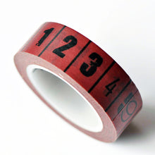 Load image into Gallery viewer, Red Numbers Washi Tape