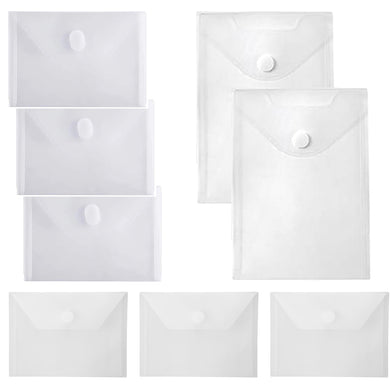 Flat Storage Envelopes With Velcro Closure - Variety Pack set of 8