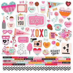 Heart Eyes 12x12 Cardstock Sticker Sheet
