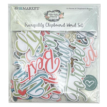Load image into Gallery viewer, 49 &amp; Market Vintage Artistry Tranquility Chipboard Word Set