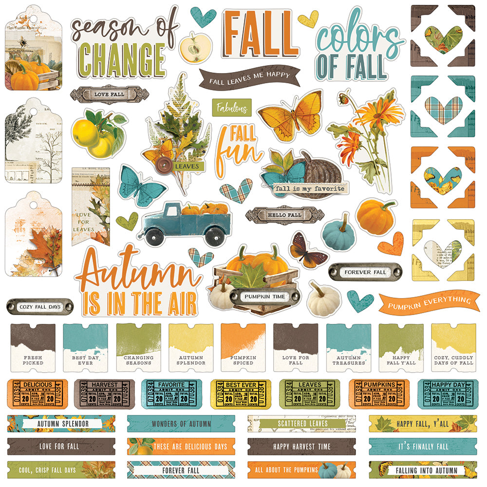 Simple Stories | Simple Vintage - Country Harvest 12x12 Cardstock Stickers