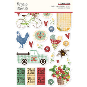 Simple Vintage Berry Fields Sticker Book