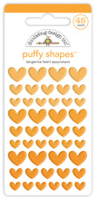 Load image into Gallery viewer, Tangerine Heart Puffy Shapes Stickers