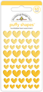 Bumblebee Heart Puffy Shapes Stickers