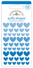 Load image into Gallery viewer, Blue Jean Heart Puffy Shapes Stickers