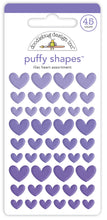 Load image into Gallery viewer, Lilac Heart Puffy Shapes Stickers