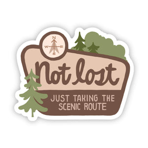 "Not Lost, Just Taking The Scenic Route" Vinyl Sticker