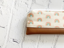 Load image into Gallery viewer, Rainbow Vegan Leather Pencil Pouch