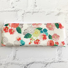 Load image into Gallery viewer, Cream Floral Pencil Pouch