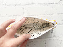 Load image into Gallery viewer, Yellow Daisy Vegan Leather Pencil Pouch