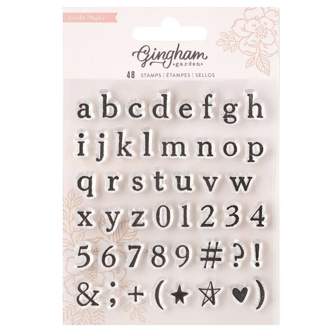 Gingham Garden Alphabet Acrylic Stamps – Layle By Mail