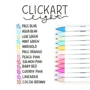 Zebra CLiCKART Retractable Pen Set - LIGHT Colors