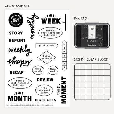 Everyday Explorers | This Month/Week/Day - 4x6 Clear Stamp Starter Kit