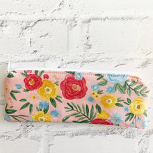 Load image into Gallery viewer, Pink Floral Pencil Pouch