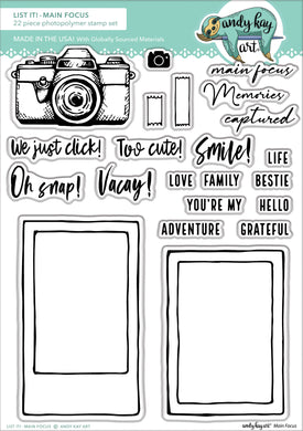 List It! - Main Focus Camera 6x8 Stamp Set