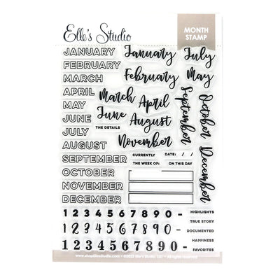 Elle's Studio Month 6x8 Stamp