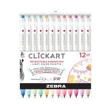 Load image into Gallery viewer, Zebra CLiCKART Retractable Pen Set - LIGHT Colors