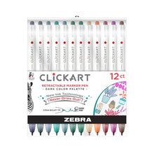 Load image into Gallery viewer, Zebra CLiCKART Retractable Pen Set - DARK Colors