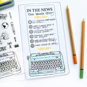 List Builder - In the News 5x7 Stamp Set